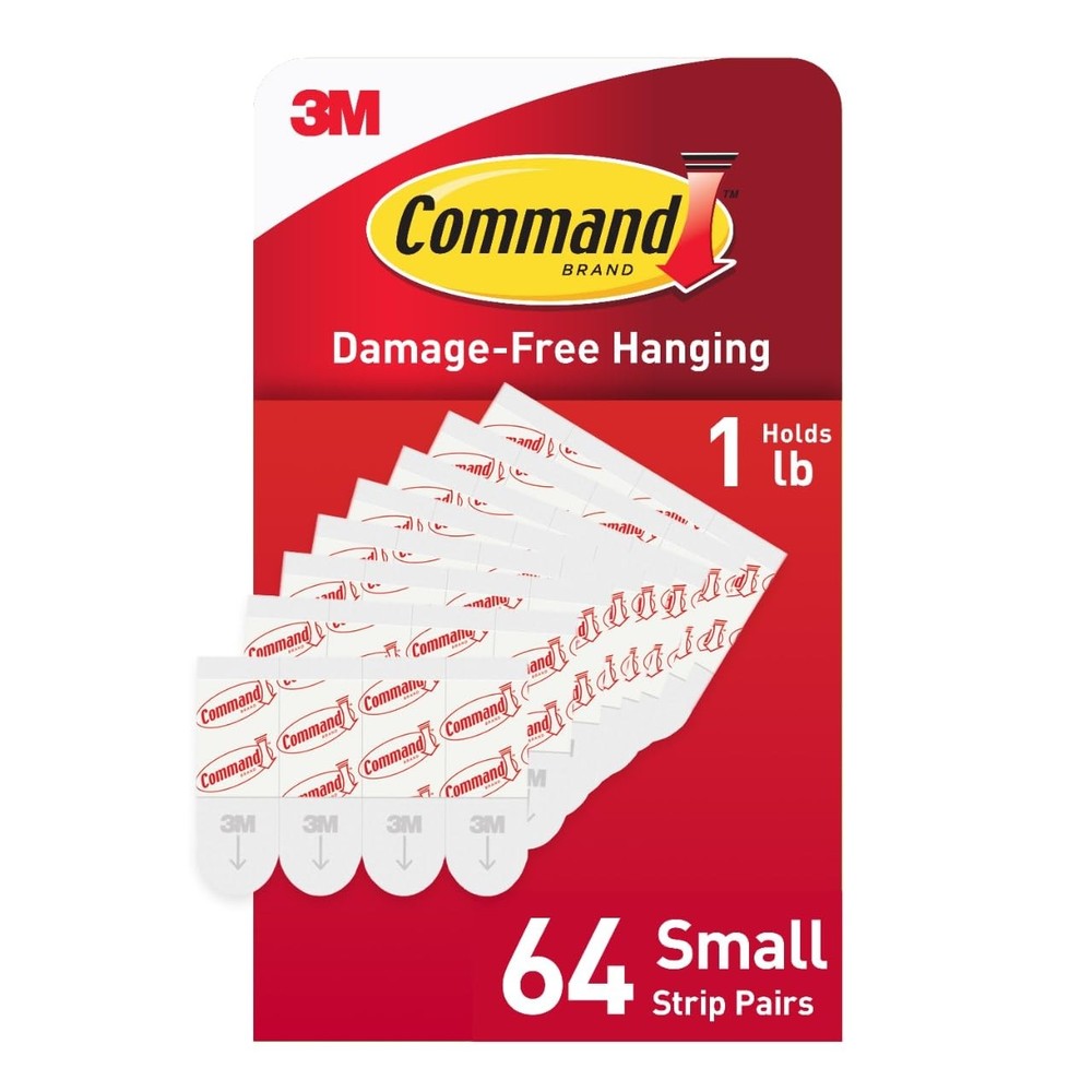 Command Small Refill Adhesive Strips, Damage Free Hanging Wall Adhesive Strips