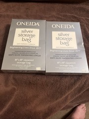 4 Oneida Silver Storage Zip Bags Tarnish Proof Silver Keeper 3 Sizes READ