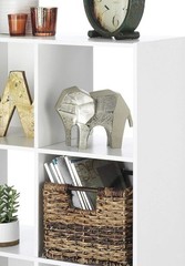Elegant 9 Cube Storage Organizer – Stackable MDF Bookshelf in White Finish
