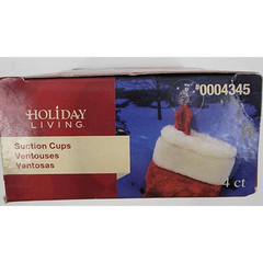 Holiday Living Plastic 2″ Suction Cups Christmas Window Hanger 4-Pack Lot of 2