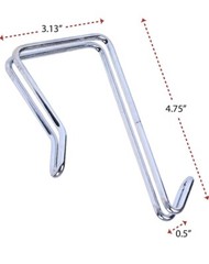 QTY-8! Alera Single Sided Partition Cubicle Door Top Garment Coat Hook Chrome
