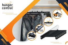 Recycled Black Heavy Duty Plastic Pants & Skirt Bottom Hangers W