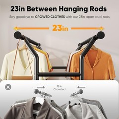HOKEEPER Heavy Duty Clothes Rack Load 635 LBS, Clothing Rack for Hanging Clothes