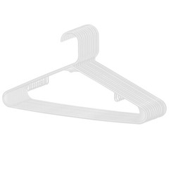Clothes Hangers 100 Pack Plastic Hangers Coat Hanger Space Saving w/Hooks White
