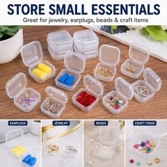 40 Pcs Small Plastic Storage Container Boxes Box DIY Coins Screws Jewelry Travel