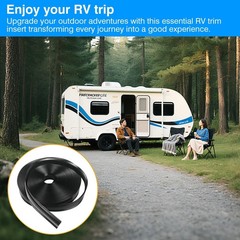 RV Trim Molding Insert 1″ – Vinyl 50’ Black – 50ft, black
