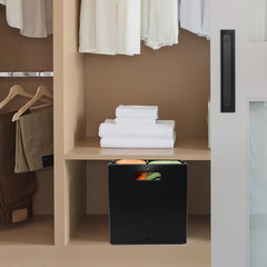 Foldable Black Storage Cubes with Handles – 4 Pack Baskets for Organizing