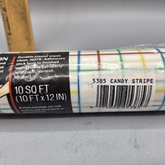 Rubbermaid Shelf Liner Primary Candy Stripe 1986 Smooth & Easy 10’ X 12” 5385