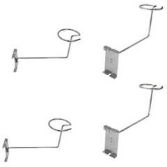 4Pc CHROME Hat Racks Wire Grid Wall Cap Slat Panels Gridwall Display Hook Retail