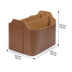PU Vegan Leather Desk Organizer Cube with Tablet Slot, Nightstand Caddy & Cou…
