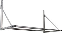 Effortless Garage Organization: 32-48 Inch Folding Tire Storage Rack in Silver