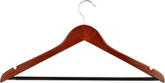 Premium Cherry Wood No-Slip Coat Hangers – 24 Pack