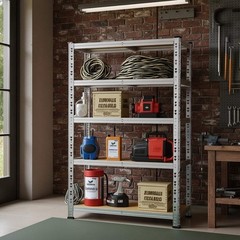 Heavy Duty Metal Storage Rack 5-Tier Adjustable Shelving Unit, Garage or Warehou