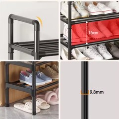 Multi Tier Metal Shoe Rack Freestanding Shoes Storage Organizer NEW