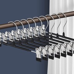 40Pcs Pants Hangers w/ Non-Slip Clips For Trouser Jeans Clothes Shorts Universal
