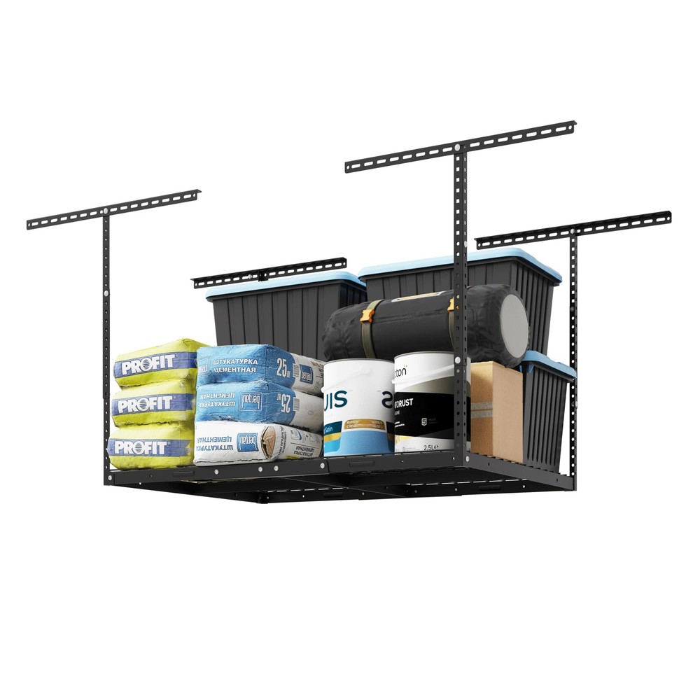 FLEXIMOUNTS 3×4 Overhead Garage Storage Rack Adjustable Organization System