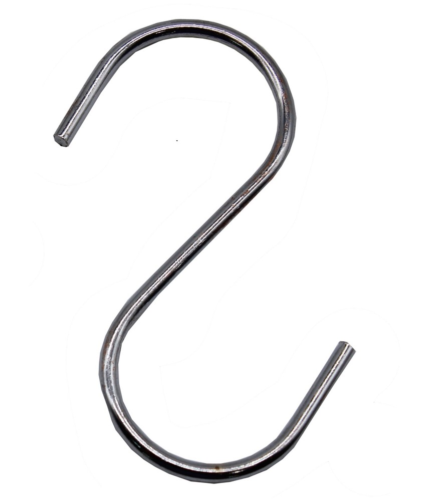 Metal S Hooks Chrome Color Medium Stainless Steel Hanging S Shaped Hanger 20 Pcs