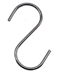 Metal S Hooks Chrome Color Medium Stainless Steel Hanging S Shaped Hanger 20 Pcs