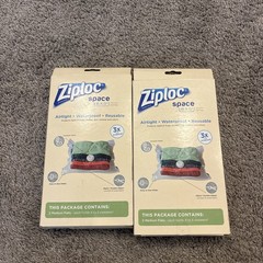 Ziploc Space Bags Medium 2 Pack Waterproof Compression 2 Boxes ( 4 TOTAL BAGS)
