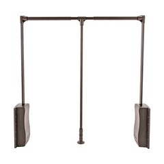 Polished Chrome Soft-Close Pull-Down Wardrobe Lift Adjustable 35–47.2 in 55 lb