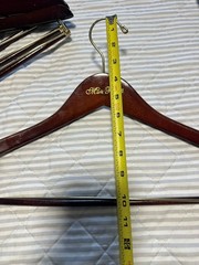 6 Quality Hangers Curved Wooden Hangers Beautiful Sturdy Suit Coat Hangers w…