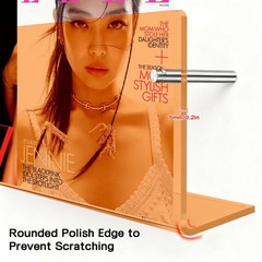 2 Pack Acrylic Magazine Holder Acrylic Magazine Rack Wall Mounted Floating Books