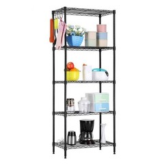 Karl Home 5-Tier Heavy Duty Steel Shelving Unit 21.3 in. W x 59 in. H