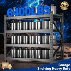 Heavy Duty Garage Shelving – 71&71″W Metal Storage Rack Shelves for Warehouse