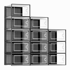 X-Large Shoe Storage Boxes Organizers Clear Plastic Stackable 12 Pack, Shoe R…