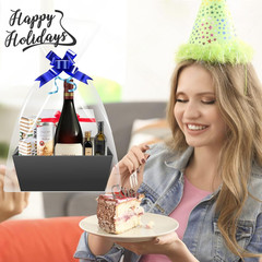 Black Gift Baskets Set of 5 – Perfect for Any Occasion and Easy Organizing