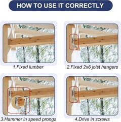 Compatible with 2×6 Wood Joist Hangers Galvanized Steel Deck Frame Brackets 6…