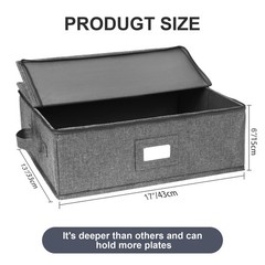 China Storage Containers Hard Shell 2 Pack, Platter Storage Case 17 x 13 x 6,…