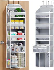 over the Door Organizer for Nursery, 5-Tier Baby Clothes Organizer