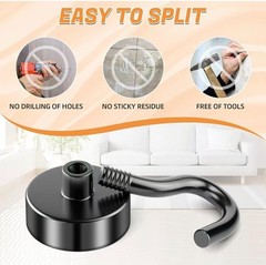 130LB Heavy Duty Magnetic Hooks Strong Neodymium Magnet Hanger for Kitchen Cruis