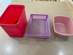 Storage Bins Small Multifunction for Toys/Items ( Lot of 3 )