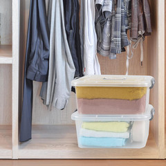2-Pack 8Qt Clear Storage Bins with Lids | Stackable Organizing Boxes