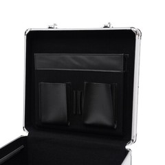 Tabletop Record Vinyl Carry Case Storage Box Locking with 50 Vinyl Record Silver