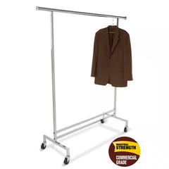 Metallic Metal Clothes Rack 59 In. W X 3 In. H