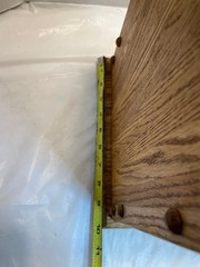 Vintage Oak Wood Magazine Rack Holder Stand Newspaper Record Vinyl 18.5x10x15