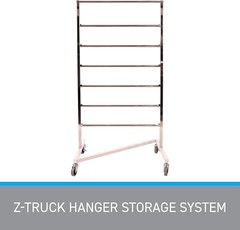 Z-Truck Clothing Hanger Storage 30″ x 22″ x 60 ½” Chrome Rolling Organizer Rack