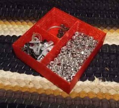 Small Parts Storage Organizer Tray – Box Stackable – Color Choice 7cm Square
