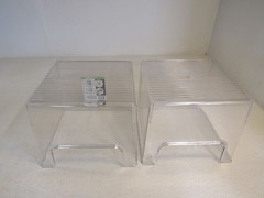 M Design Organizing Bins Lot of 2 9.25in x 9.25in x 8in Clear RI1423