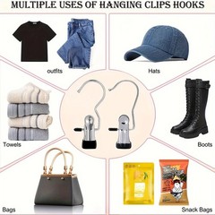 Pants Hangers with Clips Heavy Duty 10 Pack Adjustable Metal Pants Hanger Skirt