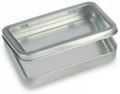 Blank Empty Survival Kit Tin Storage Cases – Rectangular Metal Tin Box with Clea