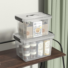 2-Pack Clear Latch Storage Bins with Lids and Handles – 6QT/12QT Sizes