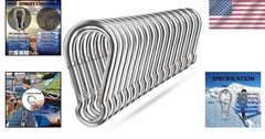 16 Count Heavy Duty Spring Snap Hooks – 304 Stainless Steel for Camping & Hiking