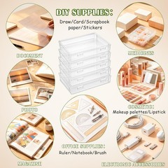 Jetec 6 Pieces Mini Plastic Clear Beads Storage Containers Box for Collecting…