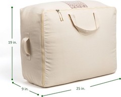 Soft Canvas Storage Bags with Zipper. Thick Breathable, 2pc King/Queen Comforter