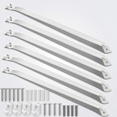 Wire Shelf Brackets 6 Pack 12in Shelving Support Heavy Duty Steel Closet Rack