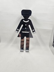 Vintage Chrome Figural Woman Silhouette Over-Door Hook Hanger